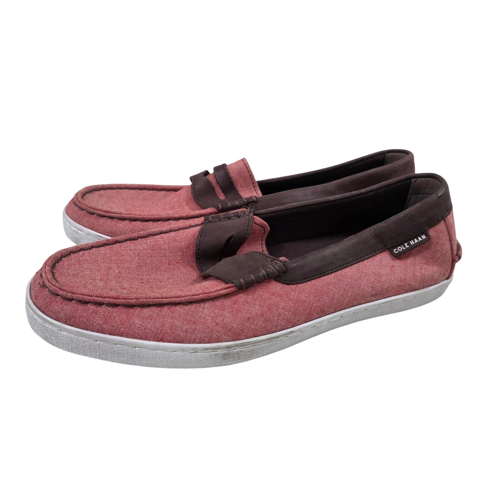 Cole Haan Pinch Maine Classic Grand.Os 10m Red Chambray Penny Loafers C24816